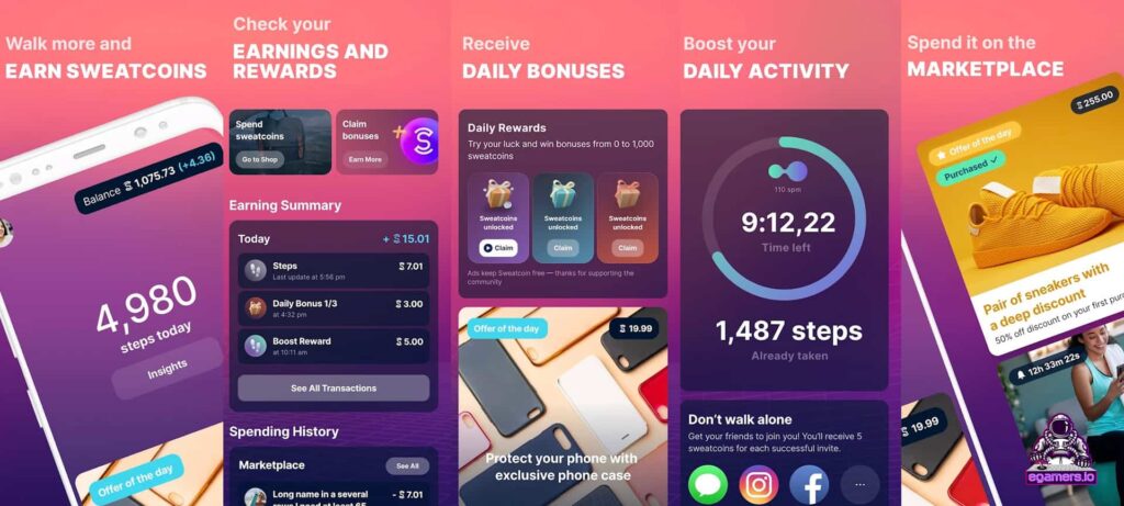 Sweatcoin Para Çekme işlemi