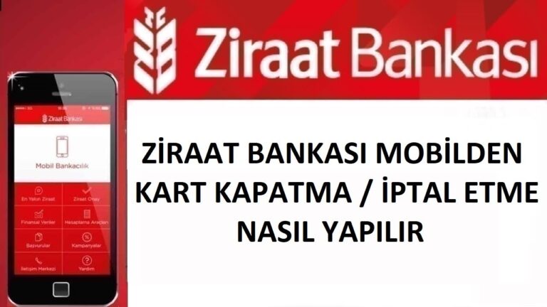 Ziraat Kredi Kartı Borcu Otomatik Ödeme ve Kapatma