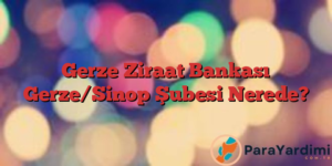 Gerze Ziraat Bankası Gerze/Sinop Şubesi Nerede?