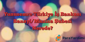 Yunusemre Türkiye İş Bankası Sanayi/Manisa Şubesi Nerede?