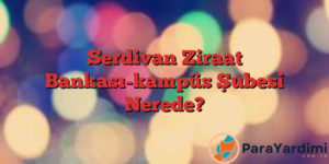 Serdivan Ziraat Bankası-kampüs Şubesi Nerede?