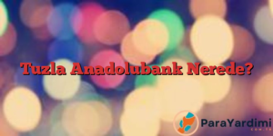 Tuzla Anadolubank Nerede?
